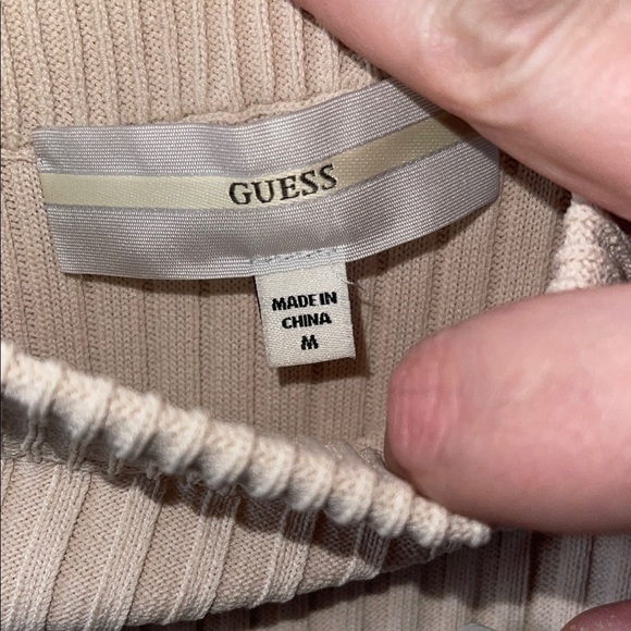 Guess Cream Ribbed Midi Pencil Skirt Size Medium NWT - Picture 2 of 3